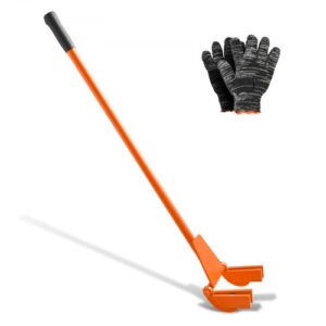 VEVOR Palettenbrecher 1120 mm, Palettenheber 907 kg, Paletten-Buster mit neigbaren Paletten, Handschuhen & Nagelzieher für Aufhebeln von Bodenbelägen, Rahmen, Dächern, Abdeckung & Gipskartonplatten