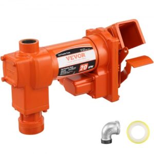 VEVOR Kraftstoff-Transferpumpe, 12 V, 75,7 L/min, 1/4 PS, Absaugpumpe mit hohem Durchfluss & Kraftstoff-Sammelkasten-Design für Benzin, Diesel, Kerosin, Biodiesel, Ethanol- & Methanolmischungen