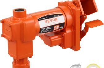 VEVOR Kraftstoff-Transferpumpe, 12 V, 75,7 L/min, 1/4 PS, Absaugpumpe mit hohem Durchfluss & Kraftstoff-Sammelkasten-Design für Benzin, Diesel, Kerosin, Biodiesel, Ethanol- & Methanolmischungen