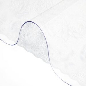 VEVOR PVC Tischabdeckung 101,6 x 203,2 cm, 1,5 mm Dicker Transparenter Tischschutz, Rechteckige transparente Schreibtischunterlage, Wasserdicht Tischschutz PVC Folie für Büro-Kommode, Nachttisch