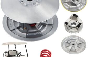 VEVOR Golf Cart Sekundär Angetriebene Power-Kupplungs-Set, Metalloberflächen-Antriebskupplung, 1985-2007 angetriebenes Kupplungs-Set, kompatibel mit Yamaha Low End G2-G28 Golf Cart (mit Feder)