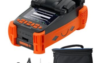 VEVOR Glasfaser Spleißgerät 4 Motoren Fusions-Spleißgerät Faserdurchmesser 125-150μm(Mantel) 250-1000μm(Beschichtung) Verschmelzungsverlust von 0,02 dB(SM) Geeignet für SM MM DS NZDS UI BUI EDF-Fasern