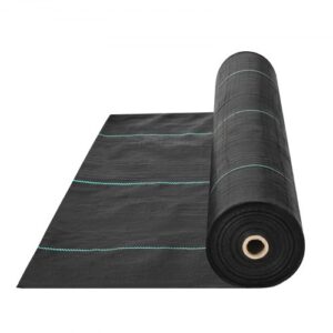 VEVOR 108g/m² Unkrautvlies Gartenvlies gegen Unkraut 0,9×91,4m(1 Rolle) Unkrautfolie aus PP Wasserdurchlässig Reißfest Korrosionsbeständig Unkrautflies 750N Zugfestigkeit Unkrautschutz Bodengewebe