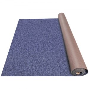 VEVOR 1,8 x 15 m Teppich Terrassen Teppiche Polyesterfaser und TPR Teppiche Rutschfest und Wasserdicht, für Terrassen, Decks, Eingangsbereiche, Wintergärten usw.(1,8 x 15 m Blau)