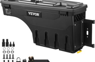 VEVOR LKW-Ladeflächen-Aufbewahrungsbox, Abschließbarer Koffer, 25 L ABS-Radkasten-Werkzeugkasten, Wasserdicht & Langlebig, Kompatibel mit Ford F-150 2015-2021 R, LKW-Ladefläche Aufbewahrungsbox
