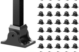 VEVOR 50 Stk. Pfostenträger Aluminium Pfostenschuh Pfosten Aufschraubhülse Aufschraubhülse Stützenfuß Geeignet für verschiedene Treppengeländer Einzeldrehungen (Schrauben separat erhältlich)