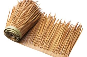 VEVOR Künstliches Strohdach, 1000×40 cm, mexikanischer Stil, Strohdachrolle aus PE, Palmdach, Reetdach, Reetdachsimulation Ideal für Terrassen-, Pool-, Strand-, Pavillon- und Hawaii-Party-Dekoration