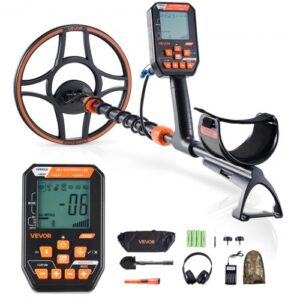 VEVOR Metalldetektor für Erwachsene 304,8 mm, Profi Metallsuchgerät mit 7 Modi, IP68 Wasserdicht, Hochpräziser Golddetektor mit Display, Kabellosen Kopfhörern, Verstellbarer Länge, zur Goldsuche