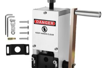 VEVOR Abisoliermaschine für 1,5-25 mm Kabel, Mehrfach-Abisolierzange Aluminiumlegierung, manuelle Abisoliermaschine, Hand Kabelschälmaschine mit Abisoliergeschwindigkeit für Kabelbaumverarbeitung
