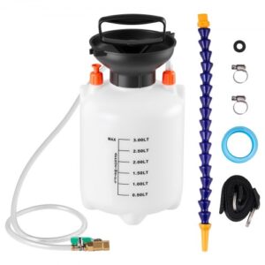 VEVOR Getriebeölpumpe, 3 L, Ölfüller, Manuelle Getriebeöl-Transferpumpe mit Schlauch & HDPE-Tank, Pumpenwerkzeug mit PTFE-Band, Kfz-Ölbefüllsystem, Schaltgetriebeflüssigkeitsfüllgerät