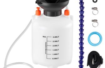 VEVOR Getriebeölpumpe, 3 L, Ölfüller, Manuelle Getriebeöl-Transferpumpe mit Schlauch & HDPE-Tank, Pumpenwerkzeug mit PTFE-Band, Kfz-Ölbefüllsystem, Schaltgetriebeflüssigkeitsfüllgerät