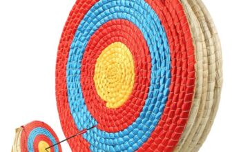 VEVOR 508 mm Zielscheibe Bogenschießen, Handgefertigtes Strohbogenziel für Recurvebogen Compoundbogen oder Langbogen, Traditionelles Bogenpfeilziel für Kinder Jugend Erwachsene Bogenschießen