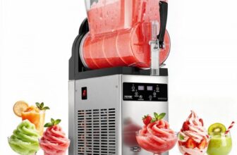 VEVOR kommerzielle Slusheis Maschine 12 L Einzeltank-Maschine für gefrorene Getränke, 48 Tassen Edelstahl Slush-Eismaschine mit elektronischem Tastenfeld Softeis Maker für Partys Restaurants Cafés