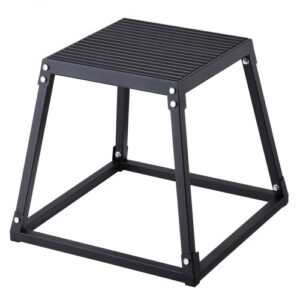 VEVOR Plyometrische Sprungbox, 458 mm Plyo-Box, Plyometrische Plattform Plyobox Schwarz, Rutschfeste Fitness-Übungs-Step-Up-Box für Heimtraining, Konditions-Krafttraining, Oberschenkel Trainieren