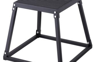 VEVOR Plyometrische Sprungbox, 458 mm Plyo-Box, Plyometrische Plattform Plyobox Schwarz, Rutschfeste Fitness-Übungs-Step-Up-Box für Heimtraining, Konditions-Krafttraining, Oberschenkel Trainieren