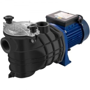 VEVOR Schwimmbadpumpe 1 PS 750 W Poolpumpen Max. Durchfluss 15000 L/H Filterpumpe Geschwindigkeit 3450 U/min Umwälzpumpe Max. Temperatur 50° C Sandfilter Pool ideal für Schwimmbäder Thermalbäder SPA