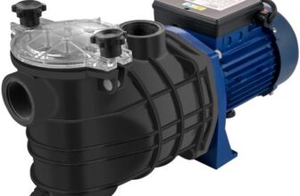 VEVOR Schwimmbadpumpe 1 PS 750 W Poolpumpen Max. Durchfluss 15000 L/H Filterpumpe Geschwindigkeit 3450 U/min Umwälzpumpe Max. Temperatur 50° C Sandfilter Pool ideal für Schwimmbäder Thermalbäder SPA