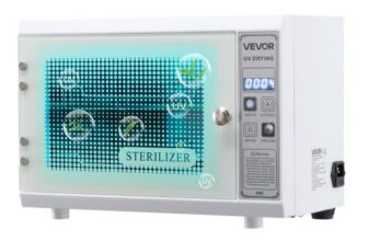 VEVOR UV Sterilisator Nagelwerkzeug-Reinigungsmaschine (12 L / 160 W) multifunktionale Nagelreiniger Sterilisator mit Timer-Einstellung, Reinigungskabinett mit Tür aus gehärtetem Glas, für Labore