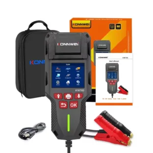 Konnwei KW700 12V 24V Autos und Lkw Blei-Säure-Batterietester mit Drucker, Batterietester, Starttest, Ladetest, 10-2000C