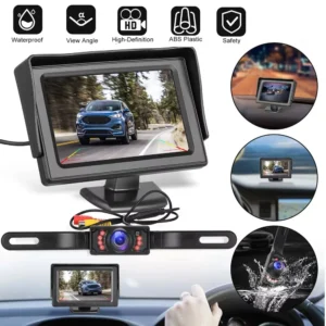 4,3-Zoll Auto Rückfahrkamera mit Monitor für Fahrzeug Van, Nachtsicht, HD Parksystem