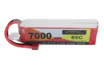 ZOP Power 7.4V 7000mAh 65C 2S LiPo Batterie T-Stecker für RC-Auto