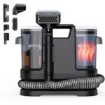 Lubluelu Nasssauger Waschsauger, 1400 W, 22kPa, erhitzt Wasser, Tiefschwarz