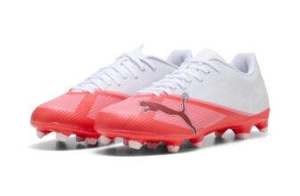 Puma Unisex 7 Play FG/AG Fußballschuh, Ultra Red Black White, 43 EU