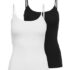 Basic Treasure 3er-Pack Unterhemden Damen, Spaghettiträger Top, Schwarz, L