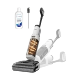 Tineco Floor One Stretch S6 Nass Trockensauger, 180°-Flachdesign Saugwischer 13cm Liegehöhe, 85°C 5min FlashDry Selbstreinigung, 3-Seitige Kantenreinigung 40min Laufzeit Reinigung unter tiefen Möbeln,