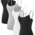 iWoo Damen Sommer Bluse 3/4 Ärmel V-Ausschnitt Casual Tunika
