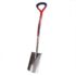 Berry&Bird 104cm Edelstahl Grabespaten, Gartenspaten mit D-Griff, traditioneller englischer Flachspaten mit Eschenholz Griff zum Graben, Gärtnern und Umpflanzen, Spatenblatt mit Trittkante