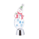 2 Stück LED Tischlampe Schneemann als Nachtlicht,