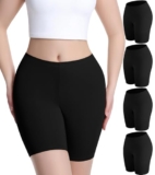 sellto 4er Pack Radlerhose Damen Baumwolle kurz für Kleid unterziehhose,