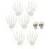 IHLOOTD Halloween Skelett Hände Realistische Terror Gruselknochen Skelett Schädel Hände für Halloween Requisiten Dekoration, Halloween Deko Outdoor Skelett, Cosplay Zubehör (2 Paare)