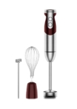 MEGAWISE 3-in-1 Stabmixer 1000 W, Edelstahl, Schneebesen, Milchaufschäumer,
