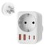 Denlane Adapter Japan, 5 in 1 Reiseadapter China mit 1 AC & 2 USB-C & 2 USB-A (17W), 2-Polig Typ A Stecker für USA, Kanada, China, Japan,Thailand, Mexiko, die Philippinen – Reisestecker Typ A
