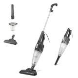 Amazon Basics Stielstaubsauger, 2-in-1-Gerät mit Kabel, ECO-Motor, Austauschbar Filter, geringes Gewicht, Schwarz