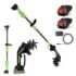 DOVAMAN 1800W Elektro Bodenhacke, 46 cm Arbeitsbreite & 22 cm Arbeitstiefe, 380 U/min Gartenfräse mit 6 Metallmesser, 4-Fach verstellbare Räder, Klappgriff & Überlastschutz – T03