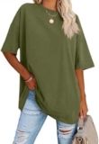 Ebifin Damen Oversize T Shirt Rundhals