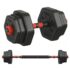 SONGMICS 2-in-1-Hanteln, Hantelset, Kurzhanteln, 2 x 15 kg