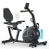 MERACH Liegeergometer für Zuhause mit 8 verstellbaren Widerstandsstufen, leichte kommerzielle Heimtrainer Fahrrad mit Smart Bluetooth, exklusiver App-Konnektivität, LCD-Display, Herzfrequenzsensoren