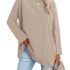 Damen Satin Bluse Elegant Satinblusen Langarm Shirts Party Outfits Weinrot