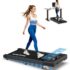 Laufband für Zuhause, Elektrisches Laufbänder mit Griff, Klappbares bis 10Km/H, Treadmill Walking Pad for Home, Leise Klein Büro Klappbar Kompakte, Anzeige 12 Voreingestellte Programme