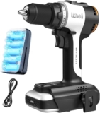 Litheli 20V Akku Bohrschrauber mit 1X10.000mAh Li-Ion Akku, 60 Nm Maximaldrehmoment, 2 Geschwindigkeitsstufen und LED-Licht für Reparaturen zu Hause,