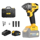 deli 1/2 Zoll Akku-Schlagschraube,bürstenlos,480Nm mit Aufbewahrungsbox,