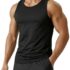 Falechay 3er Pack Unterhemd Herren Ärmelloses Tanktop Schwarz-Weiß-Grau M
