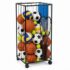 FIVMEN Ballwagen Rollwagen 122x78x88 cm Transportwagen Aufbewahrungswagen mit 4 Rolle Ballkäfig Sportgeräteregal aus Nylon-Netz für Fußball, Basketball, Volleyball