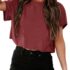 Cicy Bell Damen Bluse Oversized Langarm Button Down mit Taschen Weiß XXL