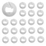 fKiZanthene NFC Tag Sticker 50 Stück, Wiederbeschreibbare NFC Chips für Smartphone Automatisierungen, Kompatibel mit Android und iOS, Praktische Lösung für Home-Automatisierung und Büroanwendungen,