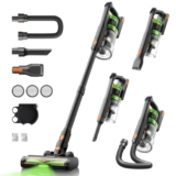 SunSare Akku Staubsauger Kabellos 70Min/650W/55000Pa, Akkustaubsauger mit 1M Schlauch, Aromatherapie, Anti Haar Wrap, Ultraleise kabelloser Staubsauger für Tierhaare/Teppiche/Hartböden/Auto,